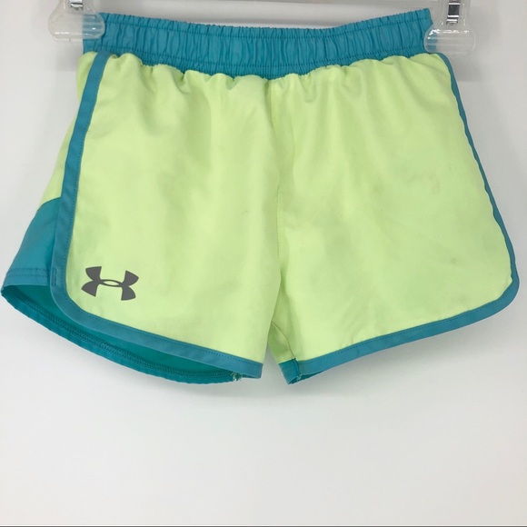Under Armour Other - Under Armour Girls 6 Blue/Green Running Shorts